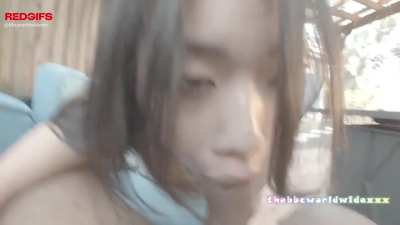 the rush and pleasure of her first black cock + outdoors got this college asian in the world record book of creamy, surprise facial was the only proper way to thank her