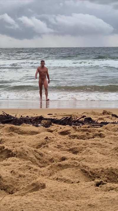 After the run, the swim...