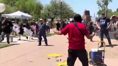 Agitator points gun at peaceful No Kings protesters at Arizona Capitol after instigating confrontation