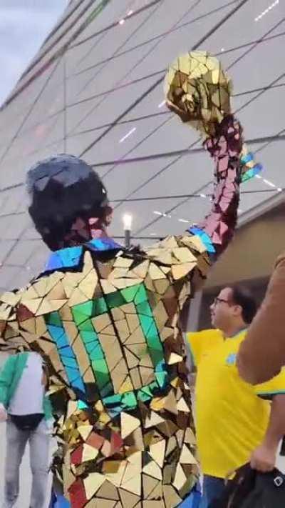 This Brazil fan went all out at the WC.