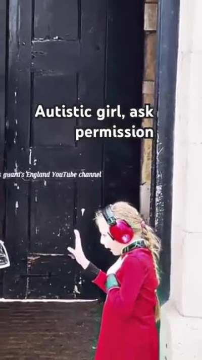 Autistic girls ask permission