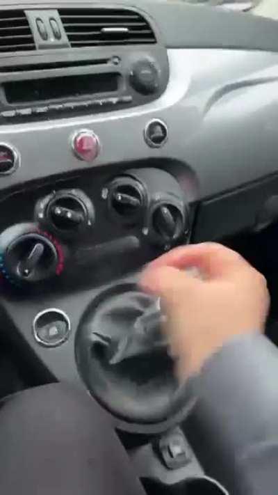 Super nice Fiat 500 we just took in, Let’s make sure it’s not in gear