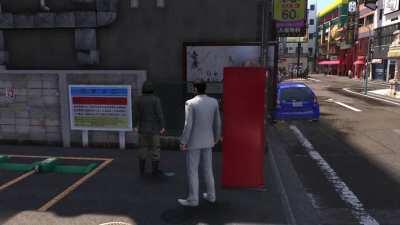 Kiryu deletes man from existence with a single punch