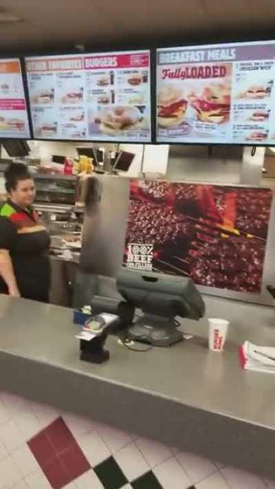 Burger King manager upset because customer took too long to order