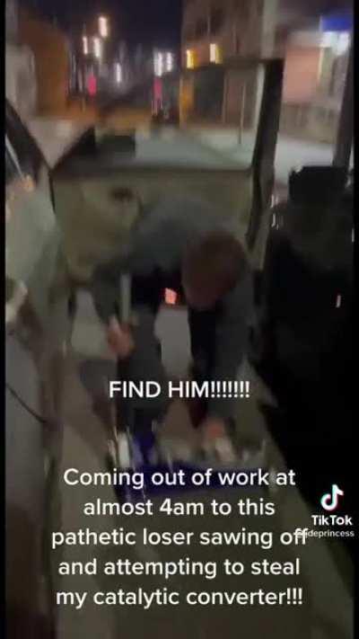 Girl caught catalytic converter thief on Delaware Ave in Philly