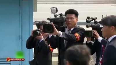 Kim and Moon Jae-in meet