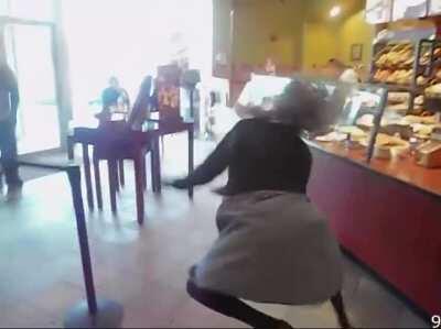 Waiting in line for coffee