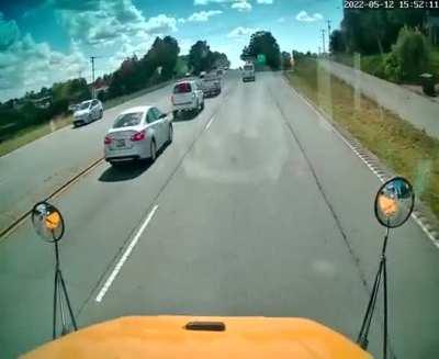 Truck vs school bus