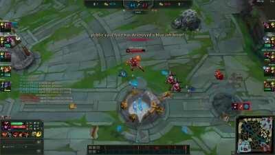 With 3 half dead minions I jokingly told my friends I would go end the game