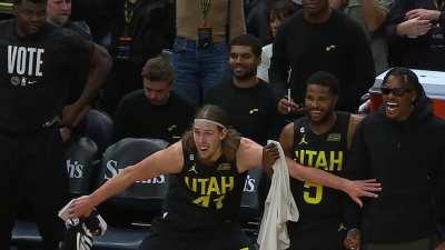 [Highlight] THT detonates a disgusting poster all over Damian Jones! The Jazz players and crowd could not believe it. (Includes Jazz and Lakers replays)