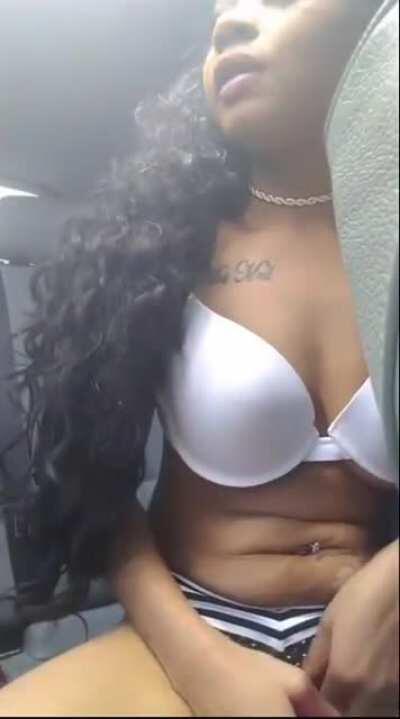 Squirting in her car at the park