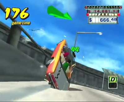 Grinding the rail mid-air