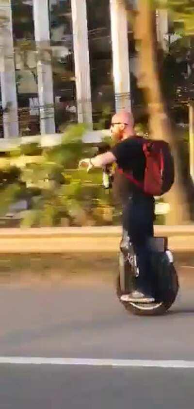 HMFT after I speed on this unstable single wheel while showing off and drinking a beer