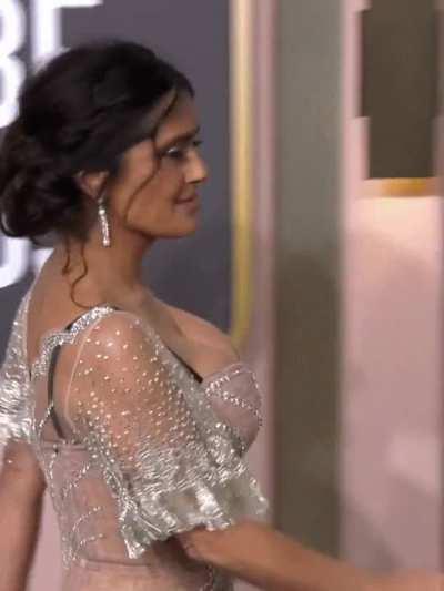 Salma Hayek at the 2023 Golden Globes
