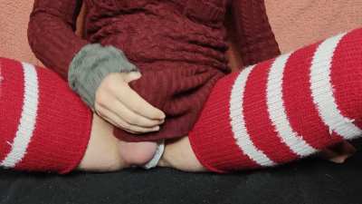 Should I have cum on my socks instead of on my sweater dress ?