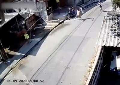 WCGW after stealing stranger's phone on the road