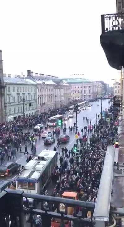 莫斯科举行游行示威，要是释放反对派领导人Navalny