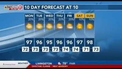 Mississippi weatherman uses some NFL analogy to describe the 10-day forecast