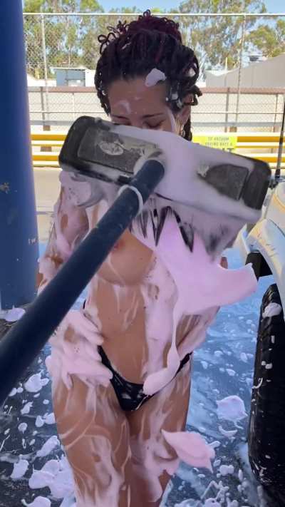 A naughty public car wash