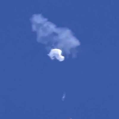 Balloon go POP! Clearest video of missile impact and detonation.