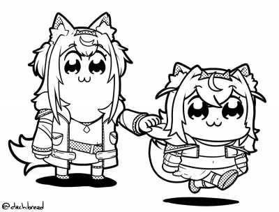 Fuwamoco Pop Team Epic style