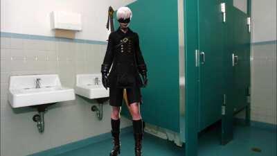 9S takes a huge fucking fat shit (ASMR)