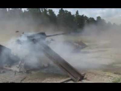 control of a 30mm cannon from BMP-2 by firing from the stand