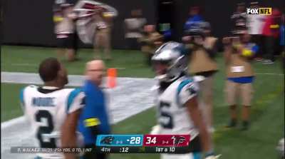Back in 2022  Carolina Panthers QB PJ Walker and WR DJ Moore connect on a Long Game Tying Touchdown late in the 4th Quarter. (They did not win the game)