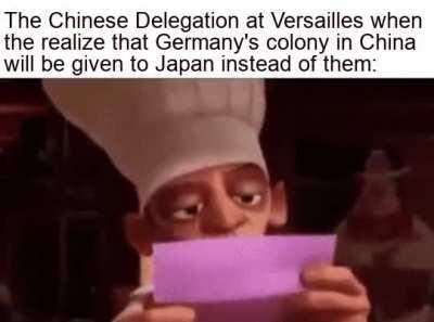 They were pretty much sidelined at the peace conference