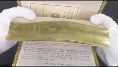 Painting hidden in gilt edges of rare book