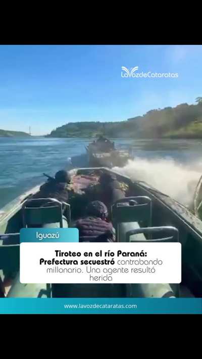 Se dio a conocer el video desde la vista de Prefectura durante el enfrentamiento en la frontera
