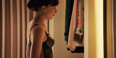 Dakota Johnson getting ready to play with two cocks today...