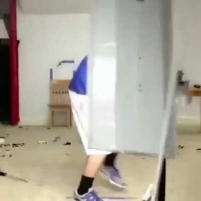 Practicing baseball indoors