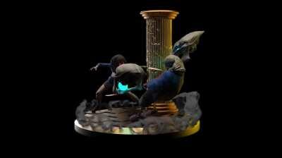 Sans vs Frisk 3D model for 3dprint @3dhomas