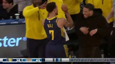 [Highlight] George Hill with a half-court heave to end the 1st quarter