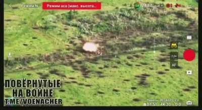 RU POV: Ukrainian advance near Bakhmut. Multiple IFV’s are destroyed and remaining infantry are mopped up by drone dropped grenades and artillery