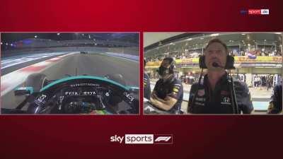 Christian Horner live reaction during the final lap