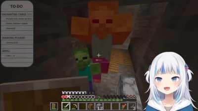 Gura Pro tip: Don't get backed into a corner