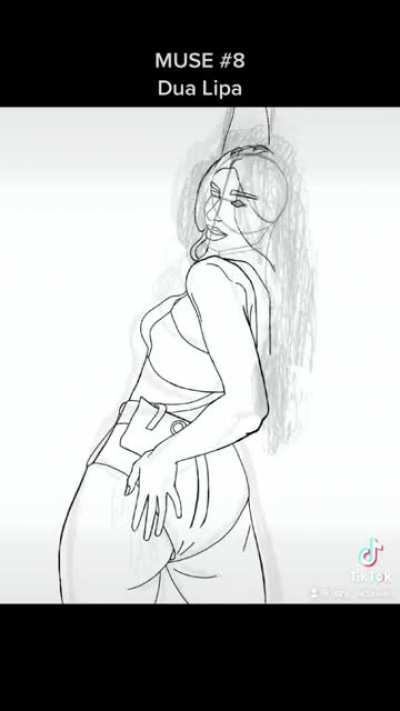 Digital illustration of Dua Lipa, by me.