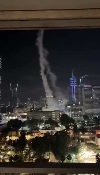 Iranian BM Hits near Davids Sling Interceptor