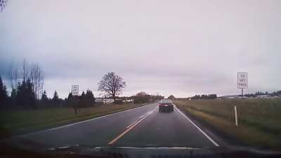 Friend had his car totalled this morning from this idiot. If the car wasn't in front of him probably would have been more of a head on collision.[oc]