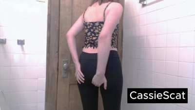 Locked Bathroom: Friend Watches me have Accident [GIF]