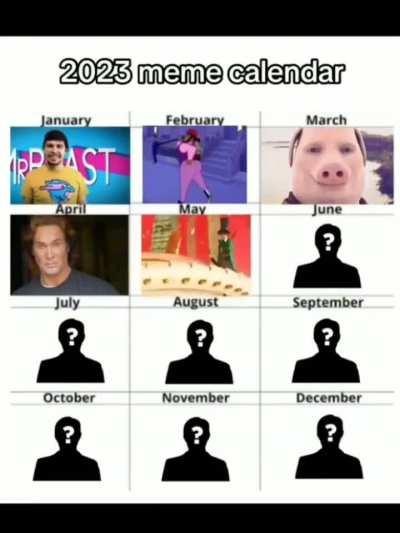 2023 meme calendar 