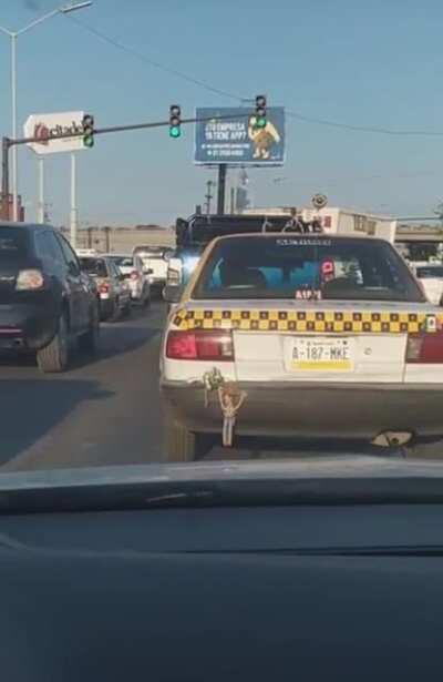 Ahí en Félix Galvan casi llegando a Miguel Alemán
