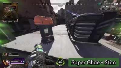 You can use a Super-Glide with stim to cross gaps like these