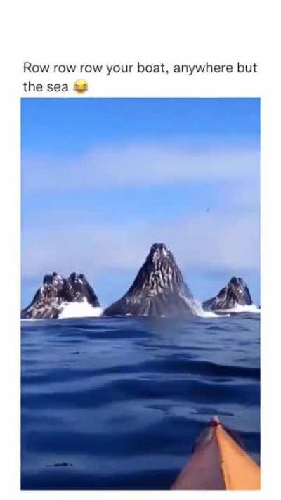 Canoeing in the Ocean