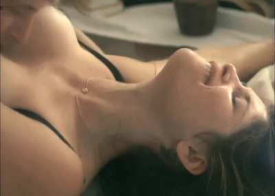 Gemma Arterton's bra cant contain her huge tits