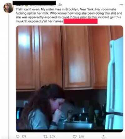 Roommate caught giving the gift of Covid.