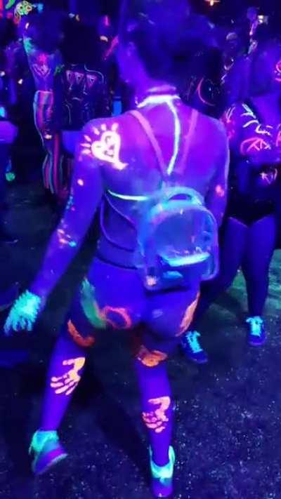 [OC] Wearing nothing but UV paint!