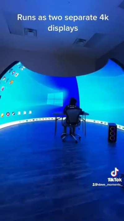 absolutely huge computer screen.